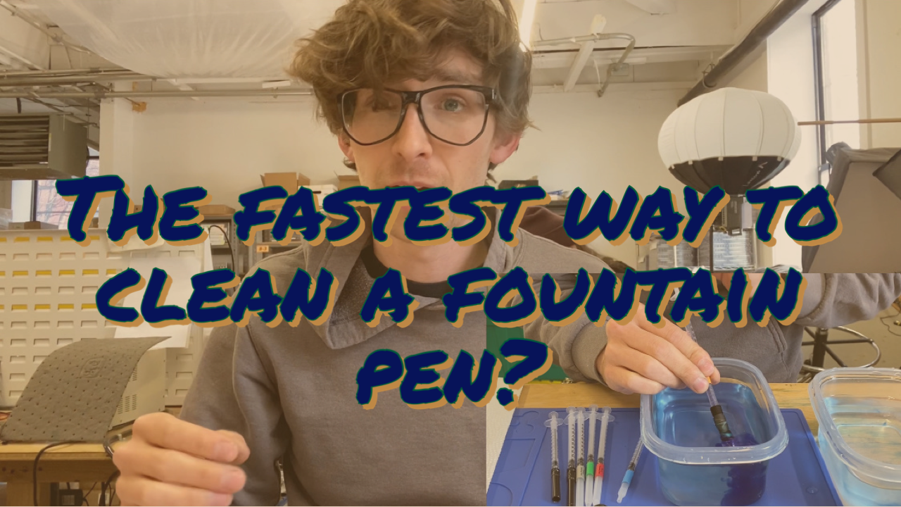 New video up on the fountain pen luer cleaning system