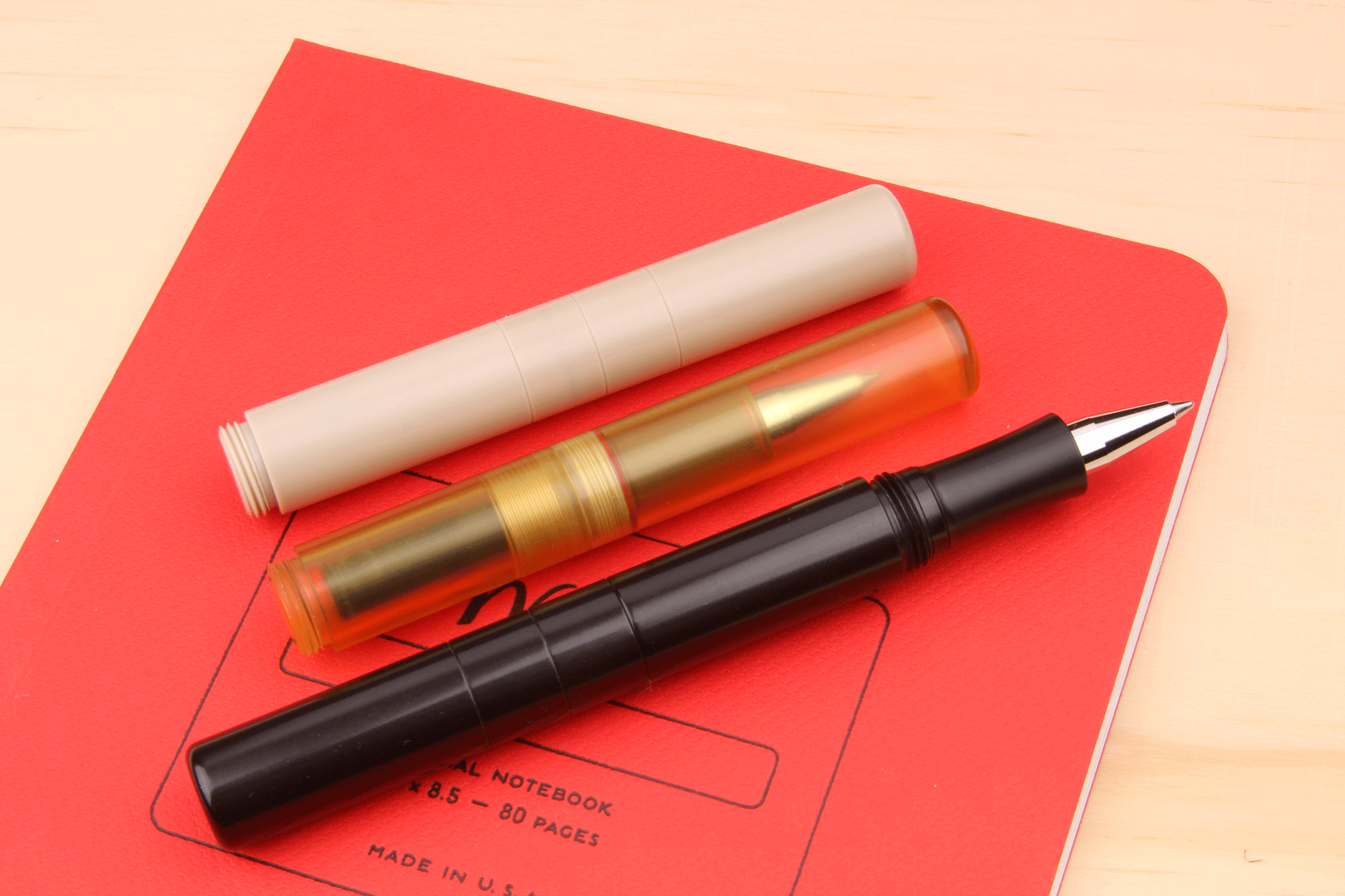 Engineered Plastics "Smoltem" Pocket Inkball Pen - Ultem/Peek/Black Ultem