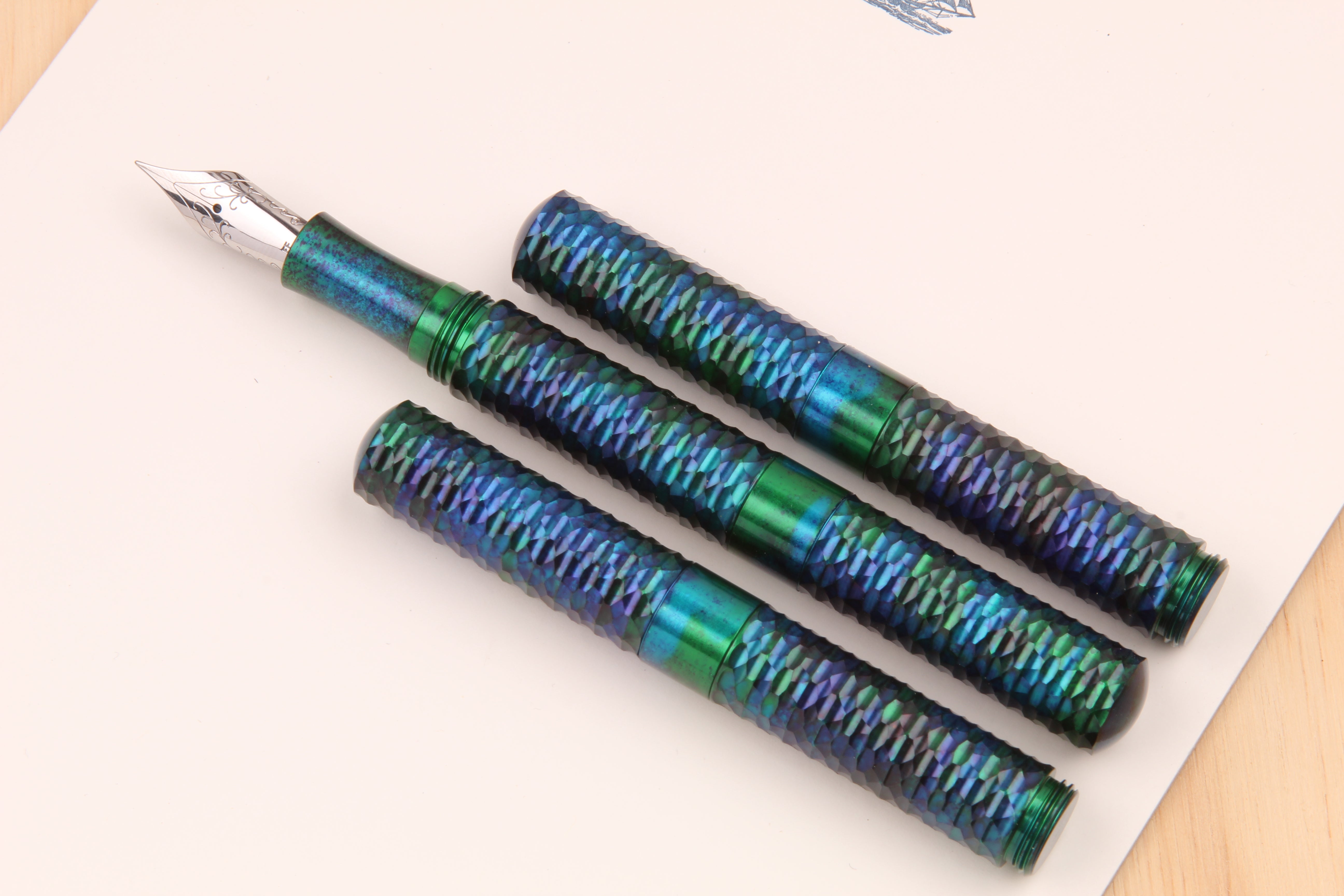 Anodized Aluminum Faceted "Pocket Six" Fountain Pen