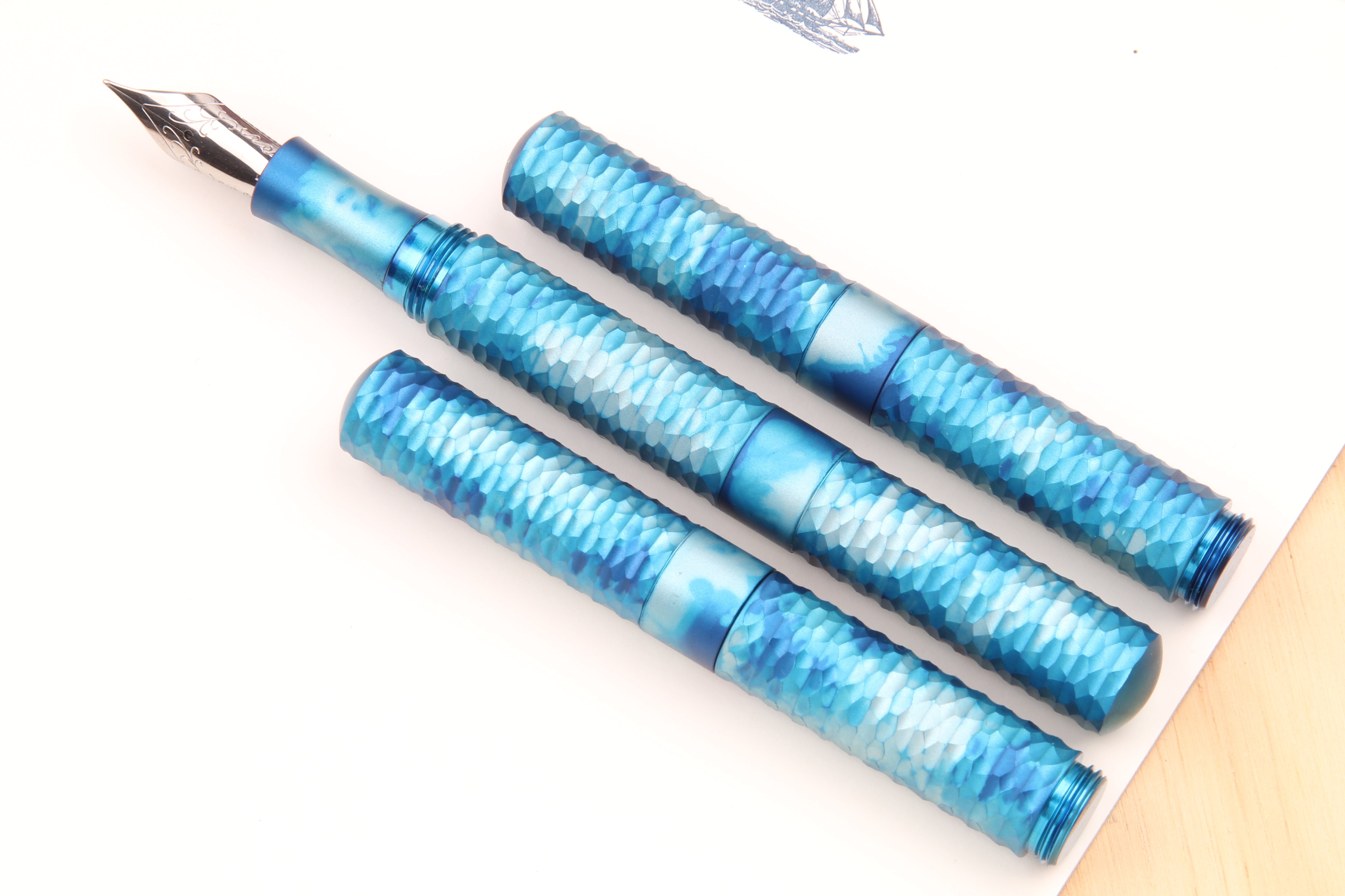 Anodized Aluminum Faceted "Pocket Six" Fountain Pen