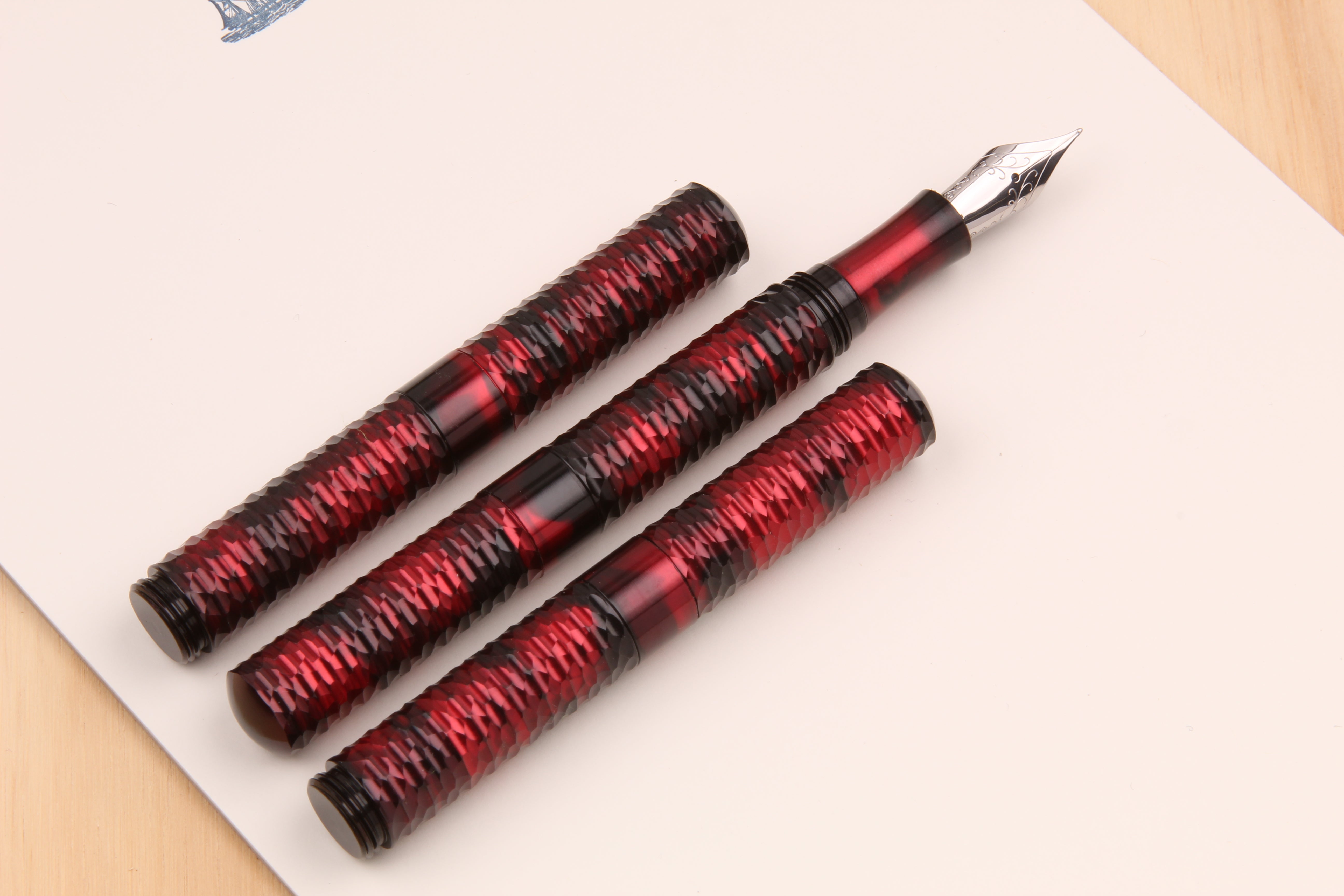 Anodized Aluminum Faceted "Pocket Six" Fountain Pen