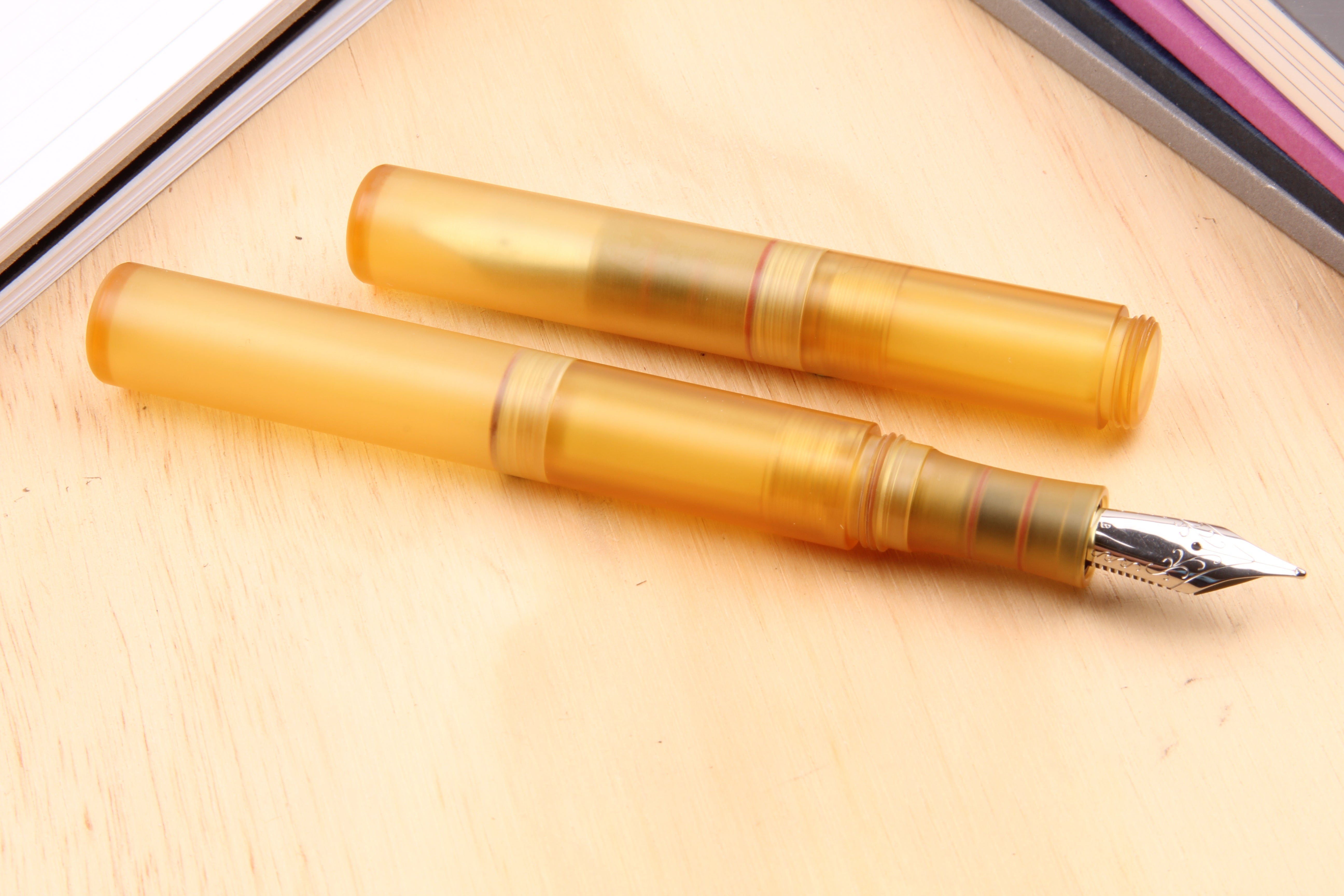 Engineered Plastics "Smoltem" Pocket Fountain Pen - Ultem/Peek/Black Ultem