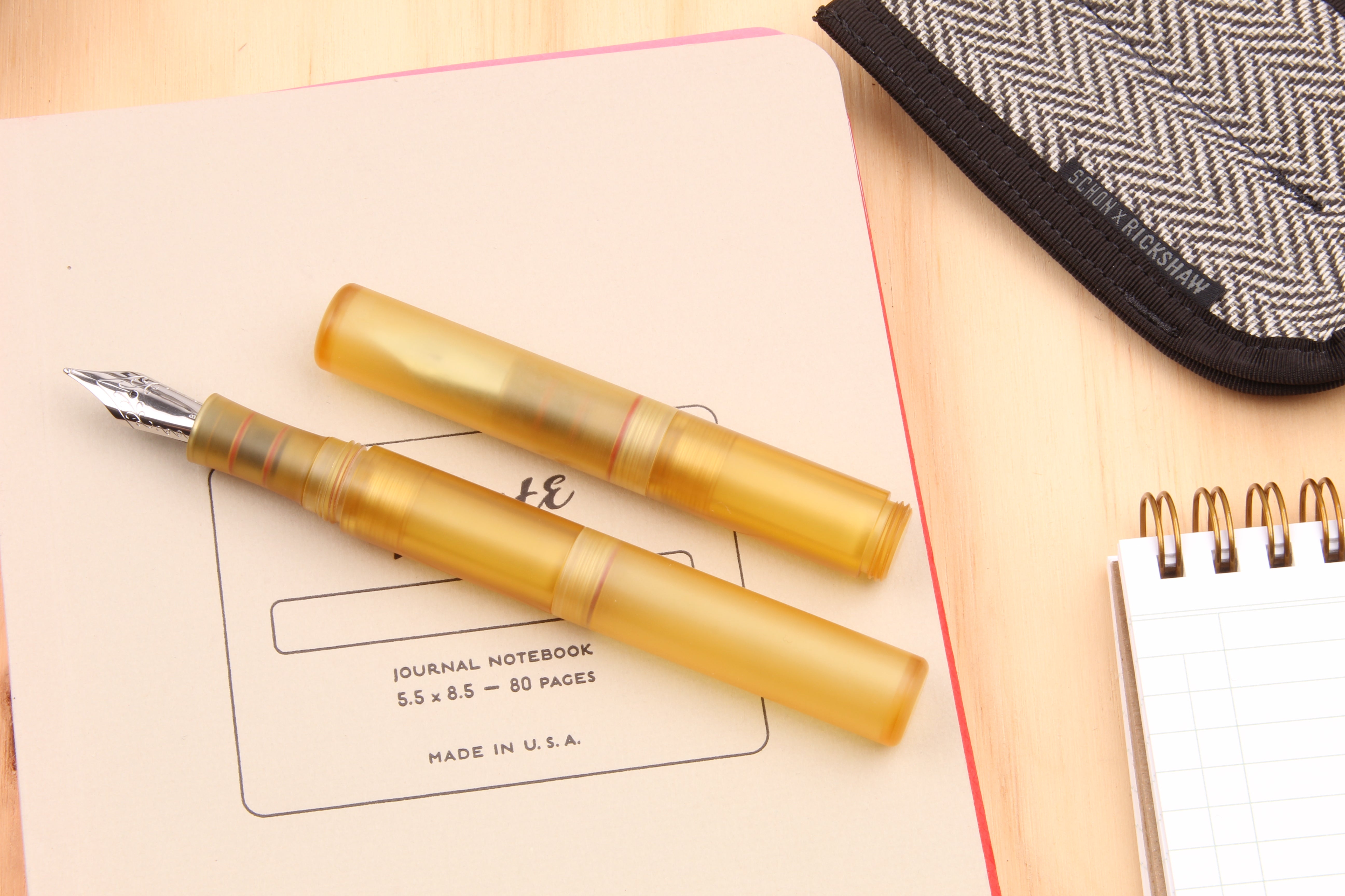 Engineered Plastics "Smoltem" Pocket Fountain Pen - Ultem/Peek/Black Ultem