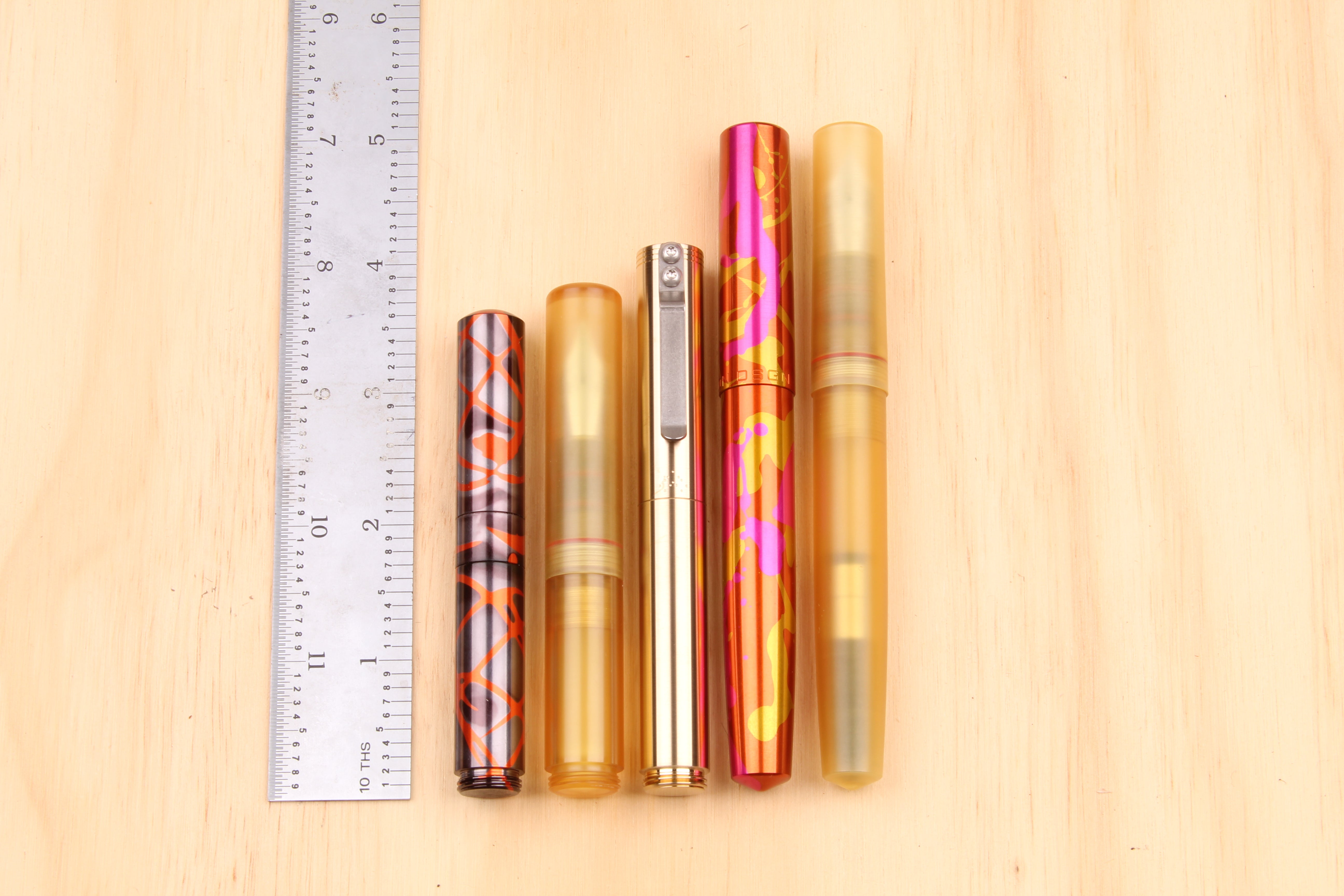 Engineered Plastics "Smoltem" Pocket Fountain Pen - Ultem/Peek/Black Ultem