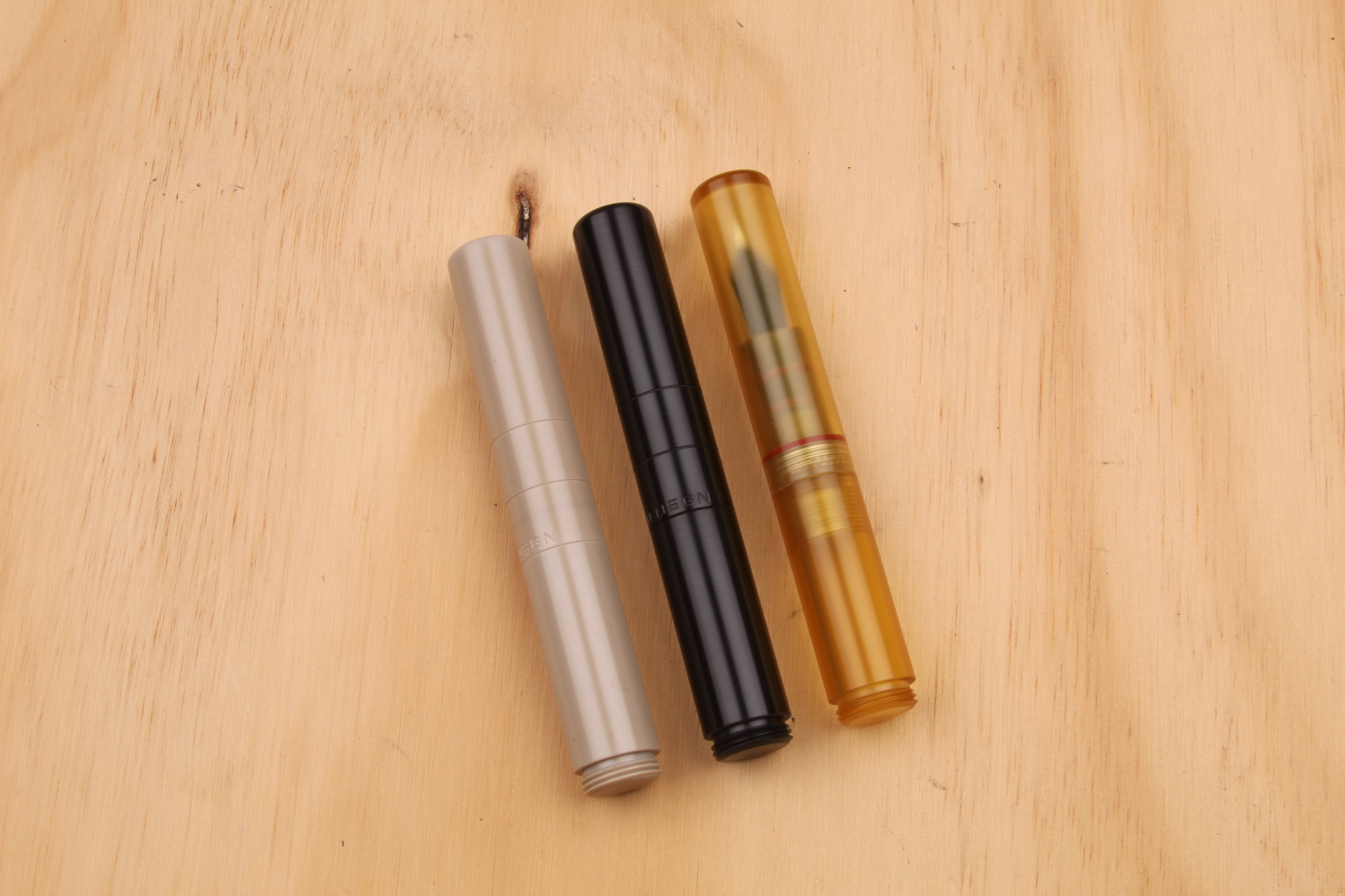 Engineered Plastics "Smoltem" Pocket Fountain Pen - Ultem/Peek/Black Ultem