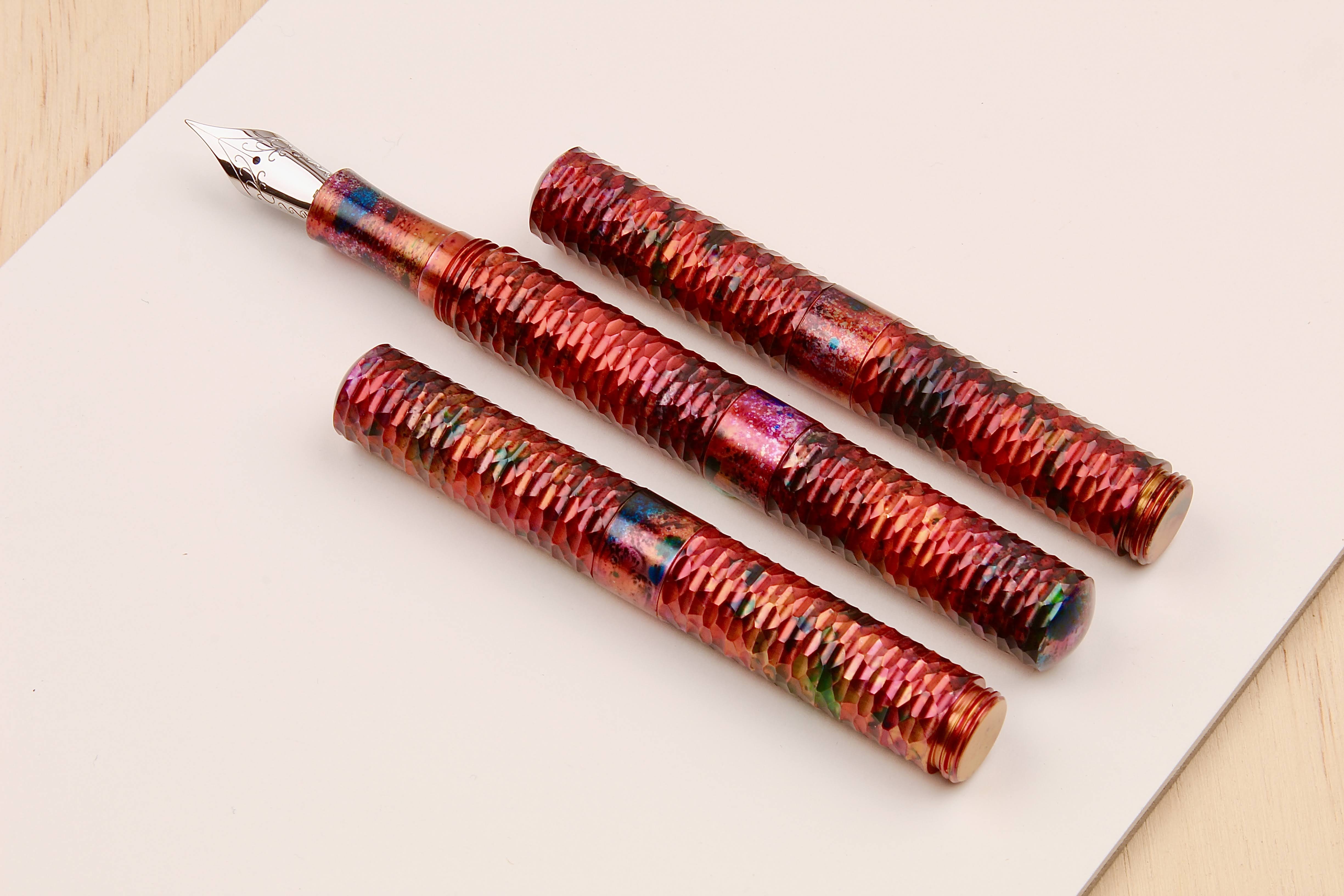 Anodized Aluminum Faceted "Pocket Six" Fountain Pen