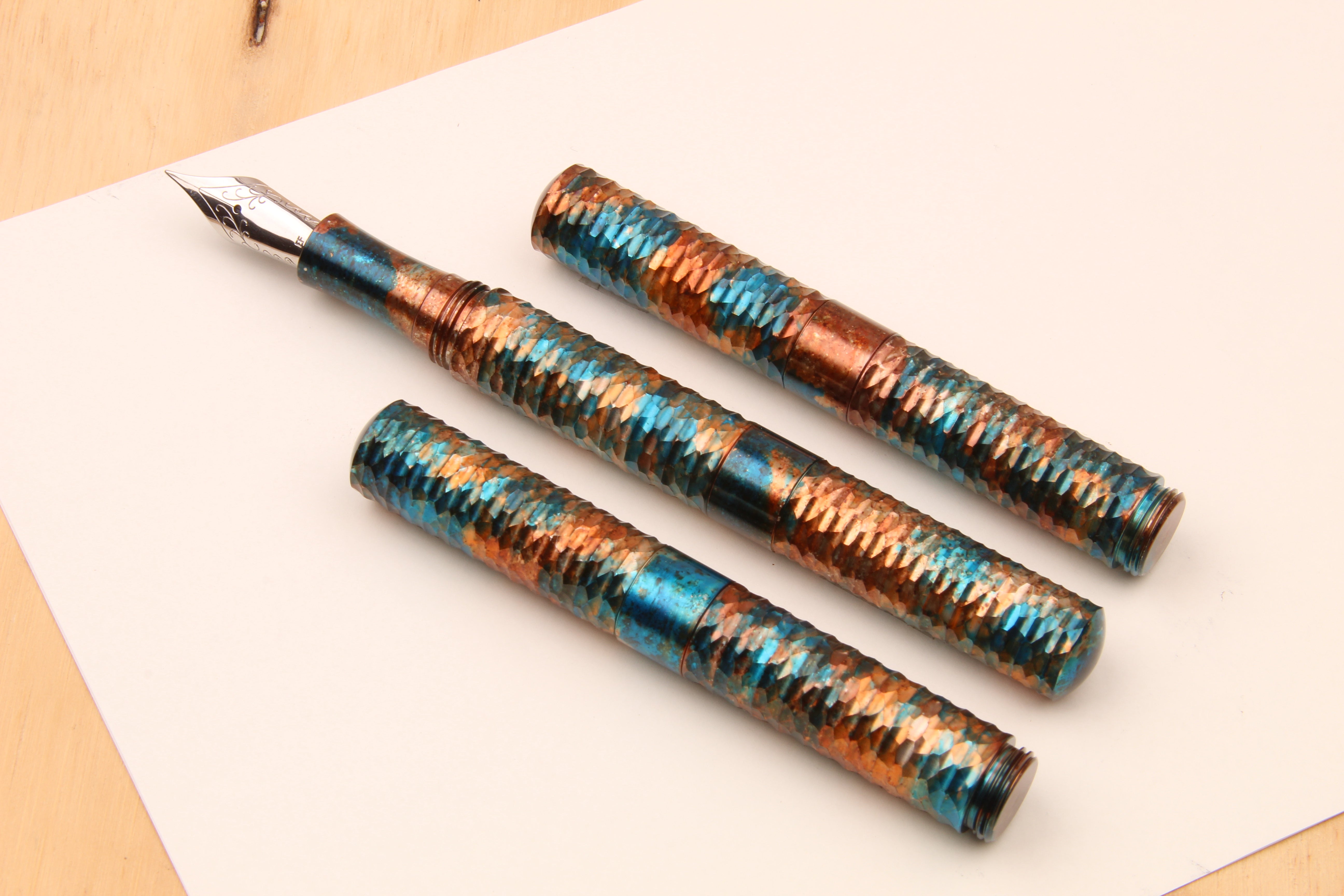 Anodized Aluminum Faceted "Pocket Six" Fountain Pen