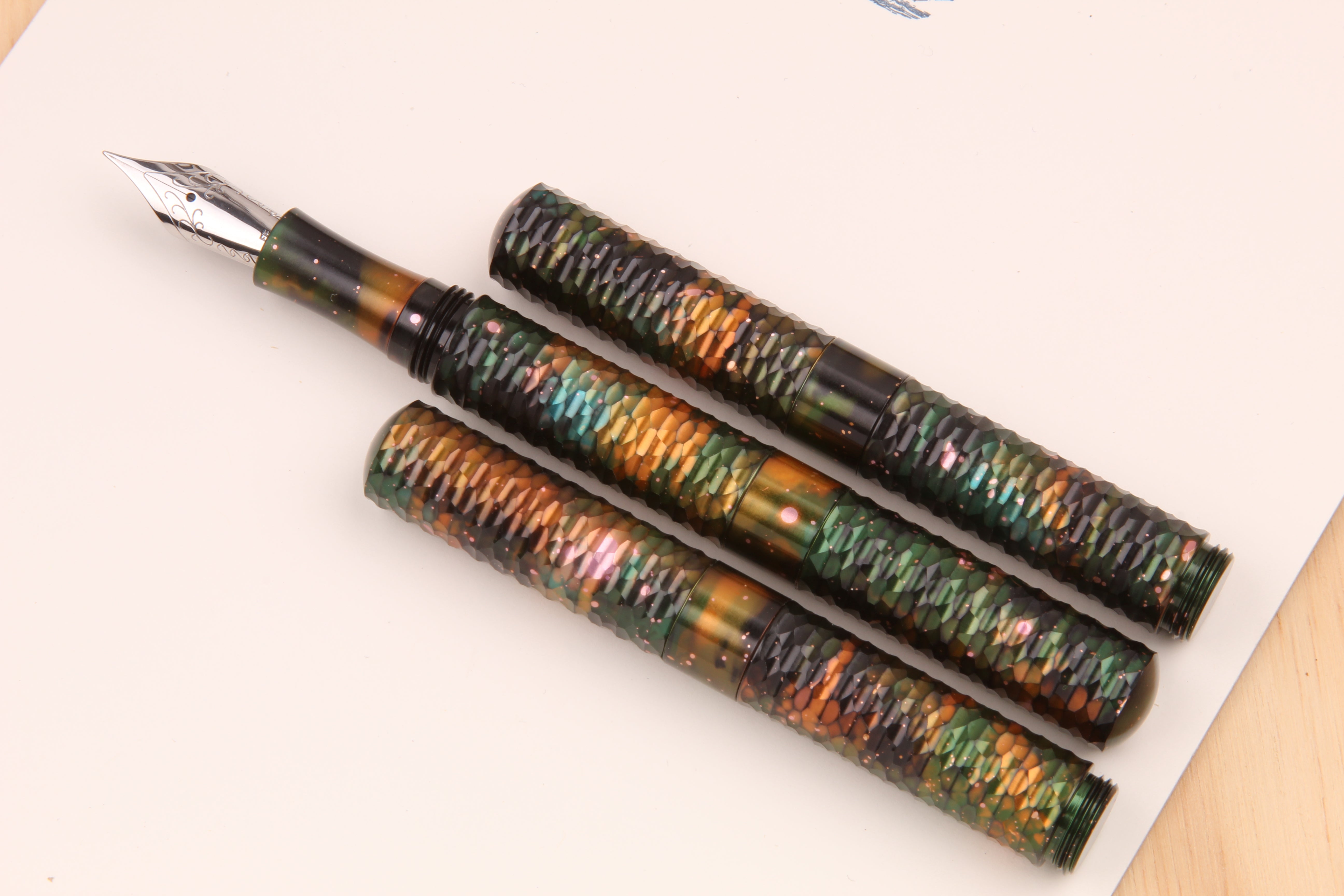 Anodized Aluminum Faceted "Pocket Six" Fountain Pen