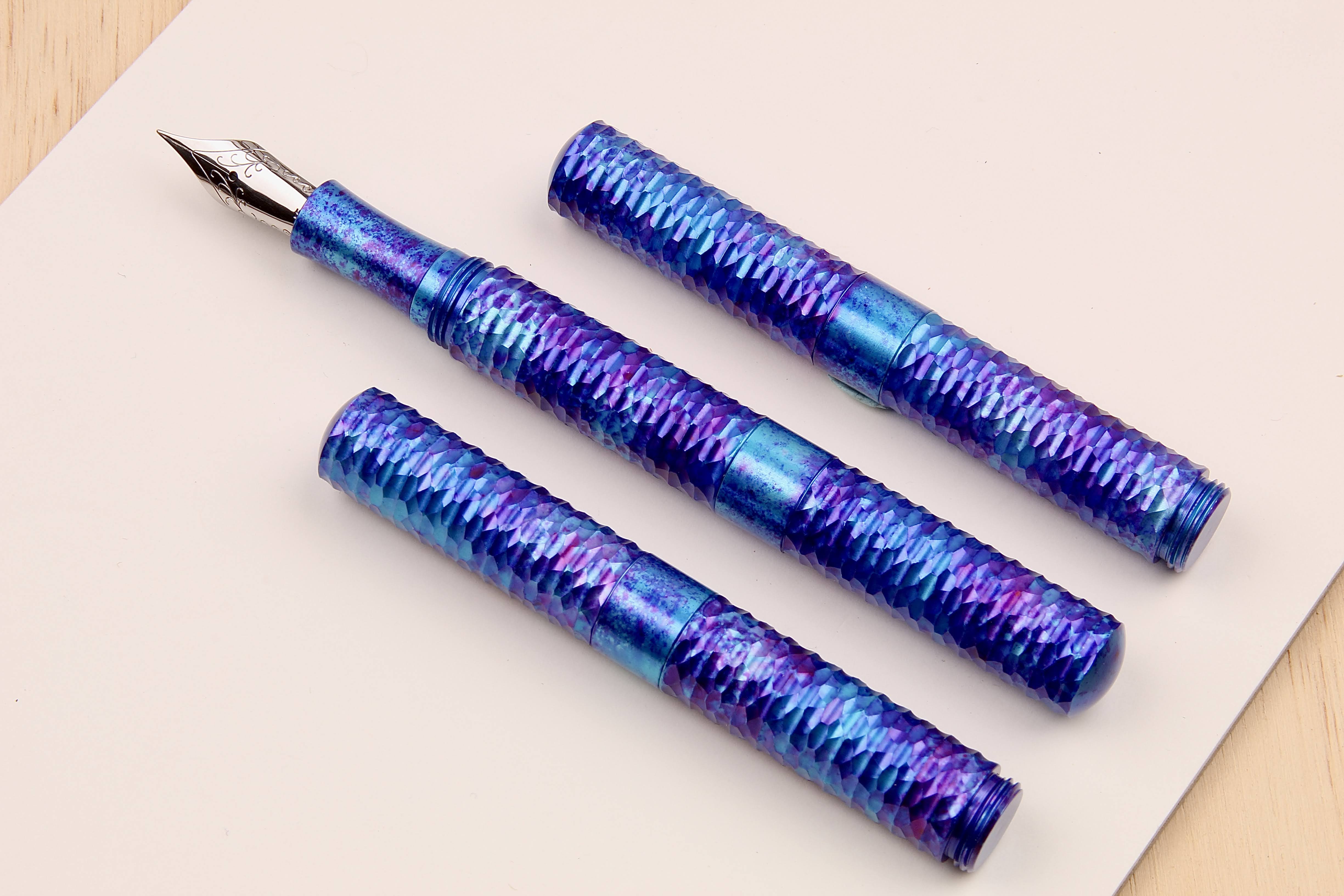 Anodized Aluminum Faceted "Pocket Six" Fountain Pen