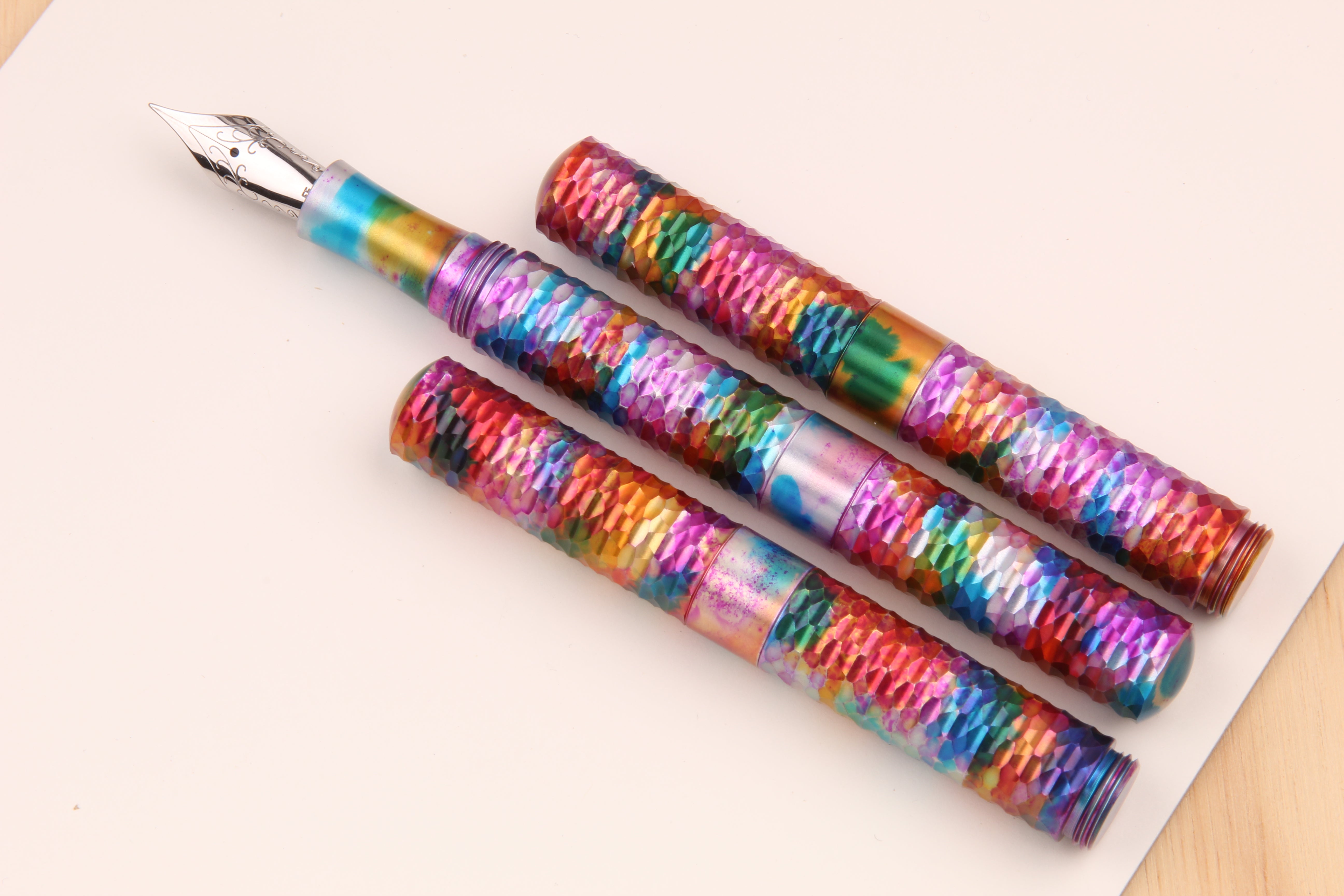 Anodized Aluminum Faceted "Pocket Six" Fountain Pen