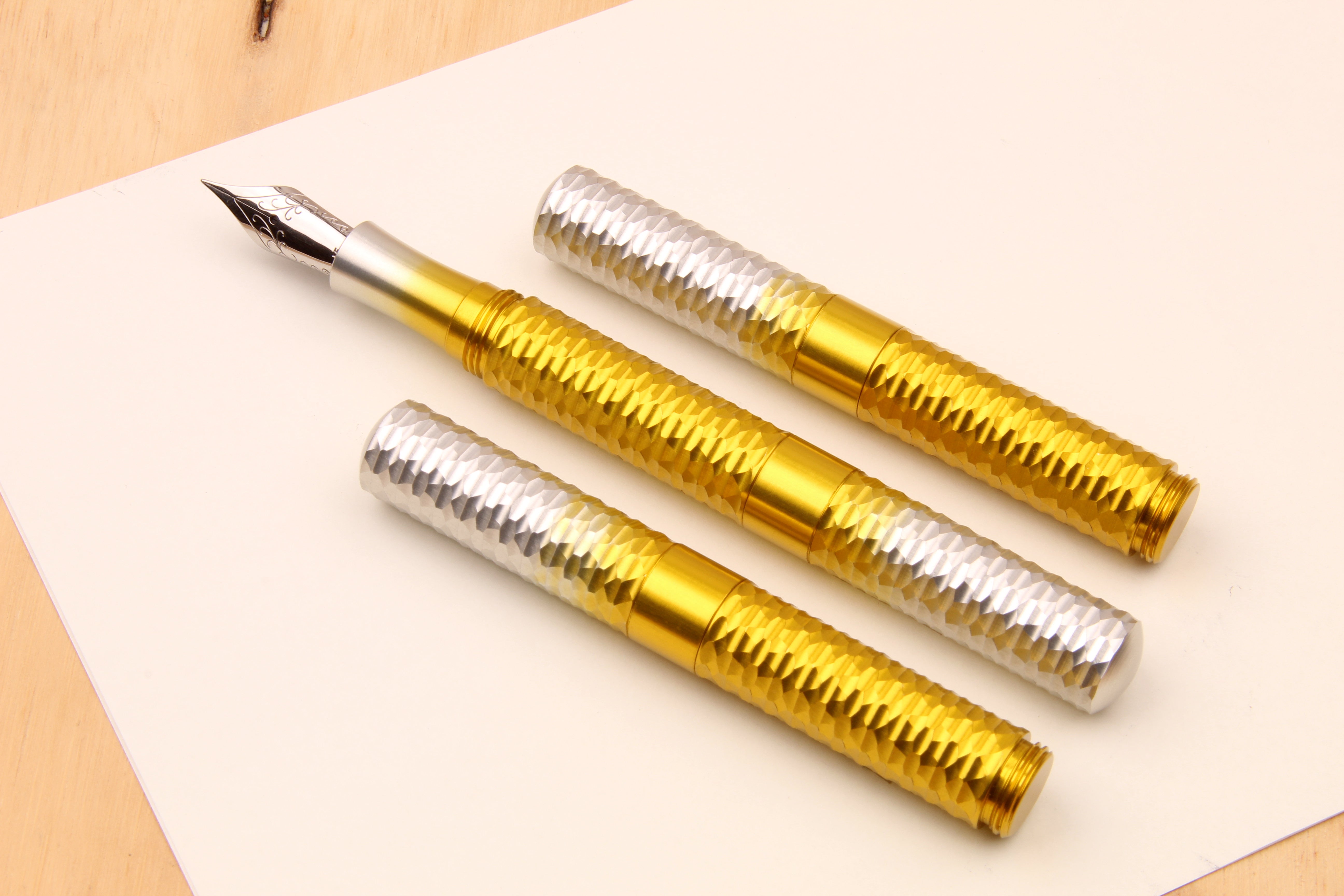 Anodized Aluminum Faceted "Pocket Six" Fountain Pen