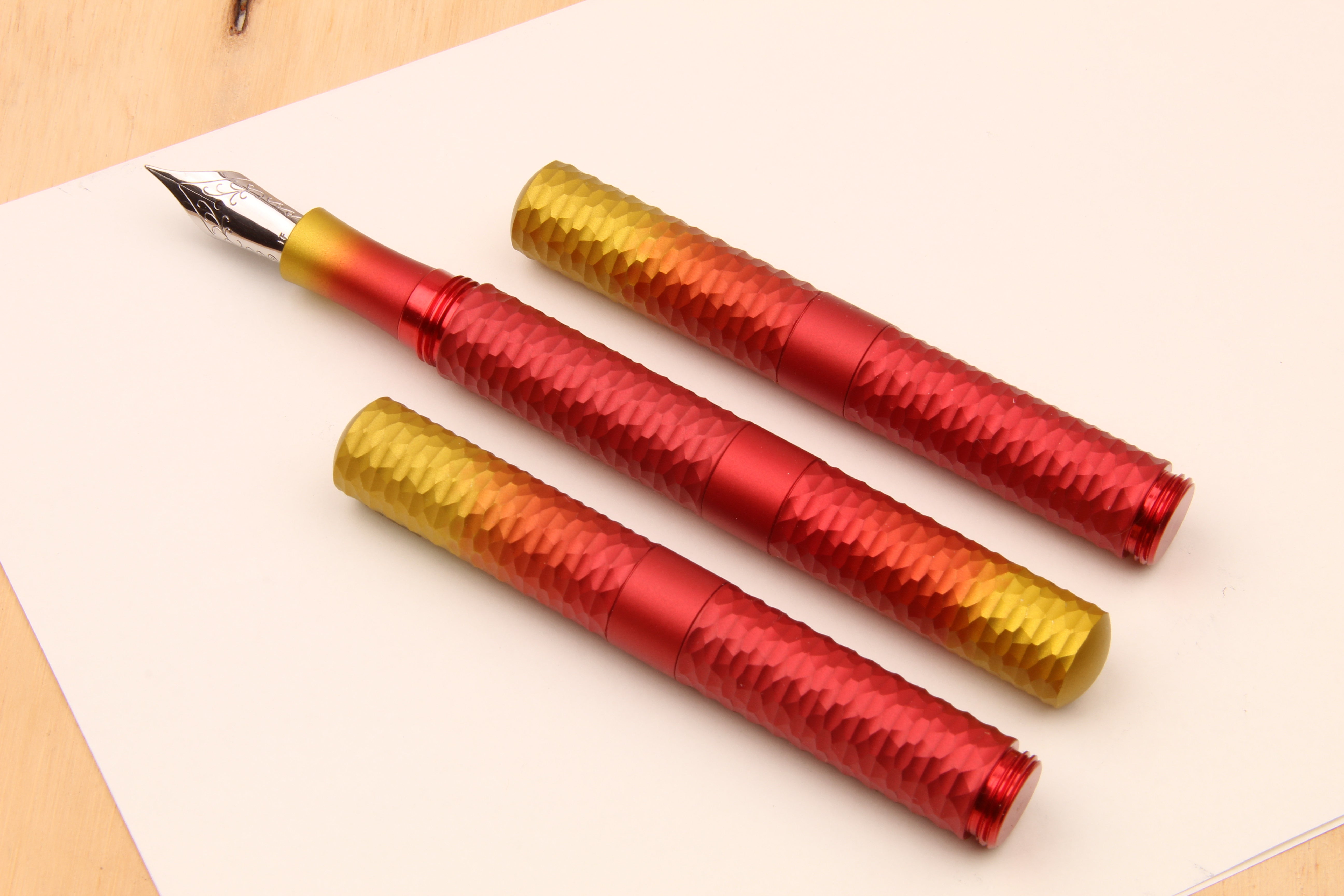 Anodized Aluminum Faceted "Pocket Six" Fountain Pen