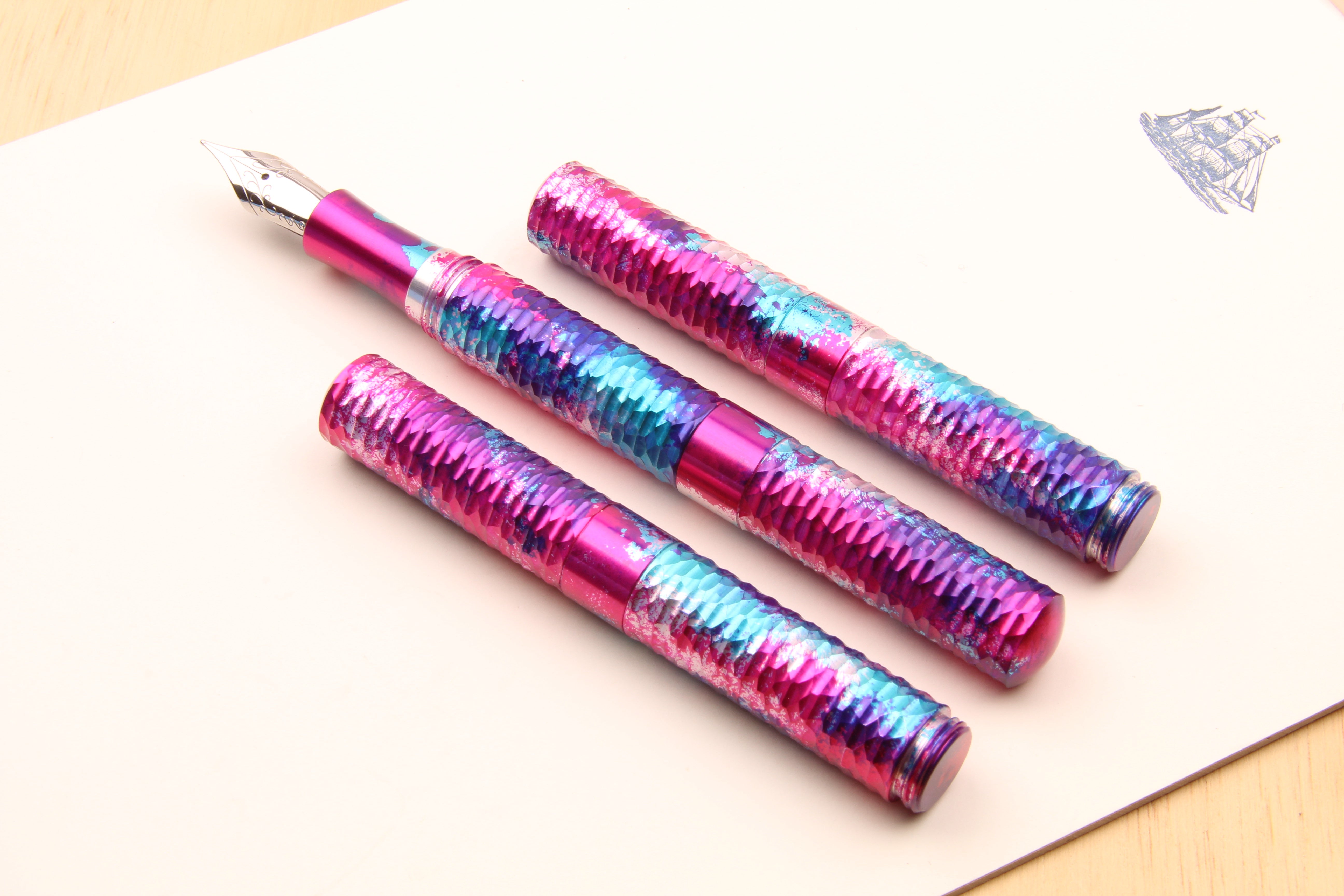 Anodized Aluminum Faceted "Pocket Six" Fountain Pen