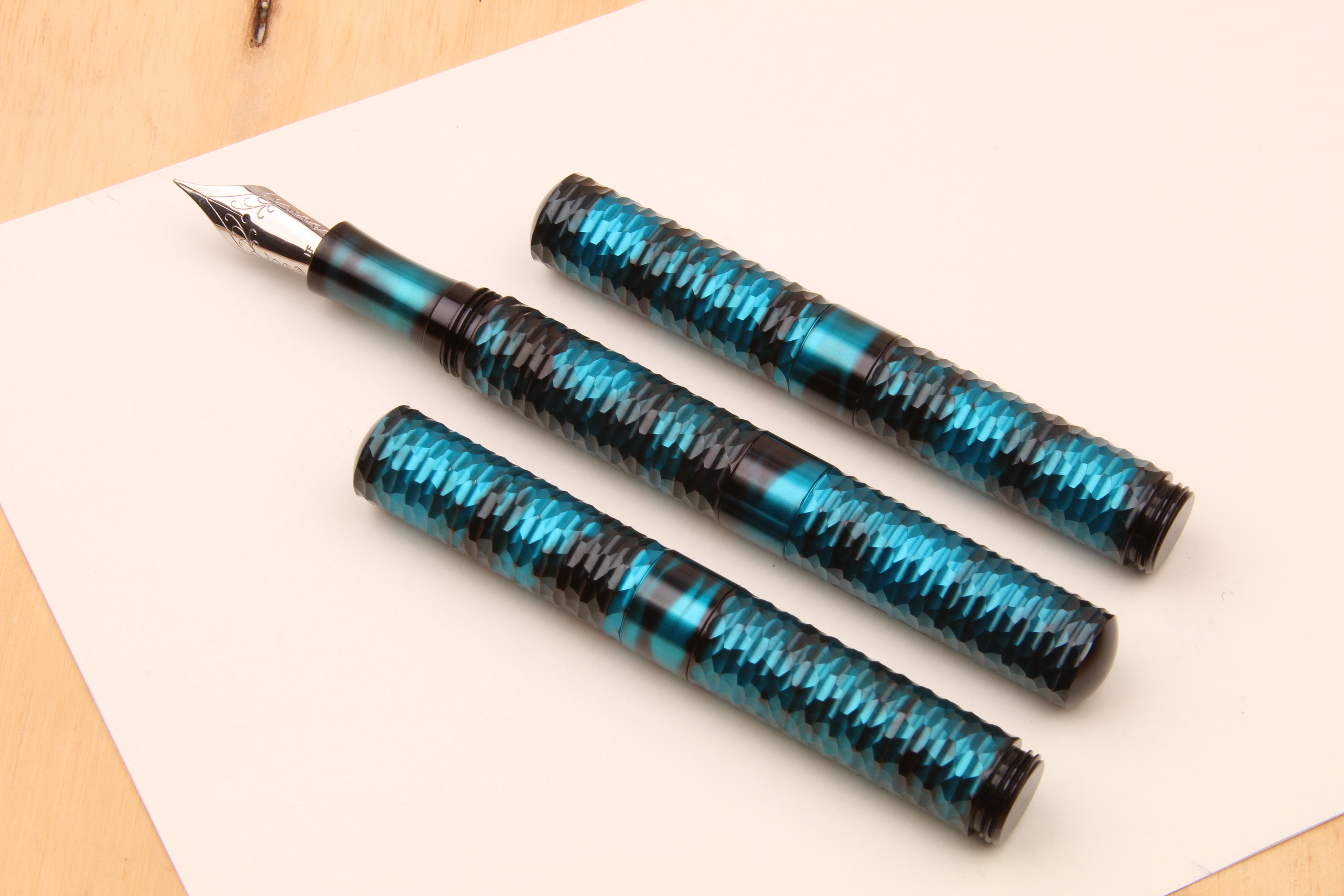 Anodized Aluminum Faceted "Pocket Six" Fountain Pen