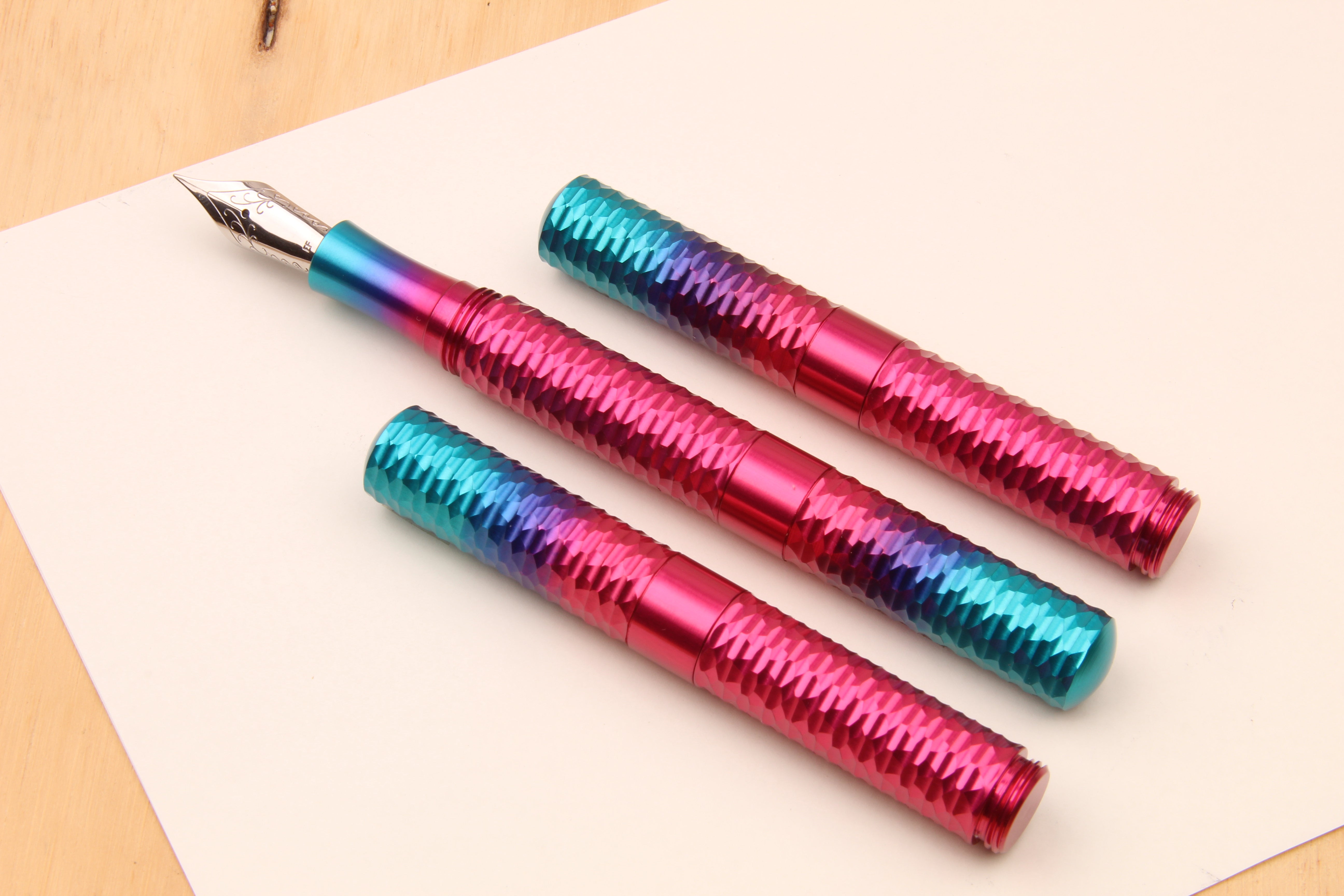 Anodized Aluminum Faceted "Pocket Six" Fountain Pen