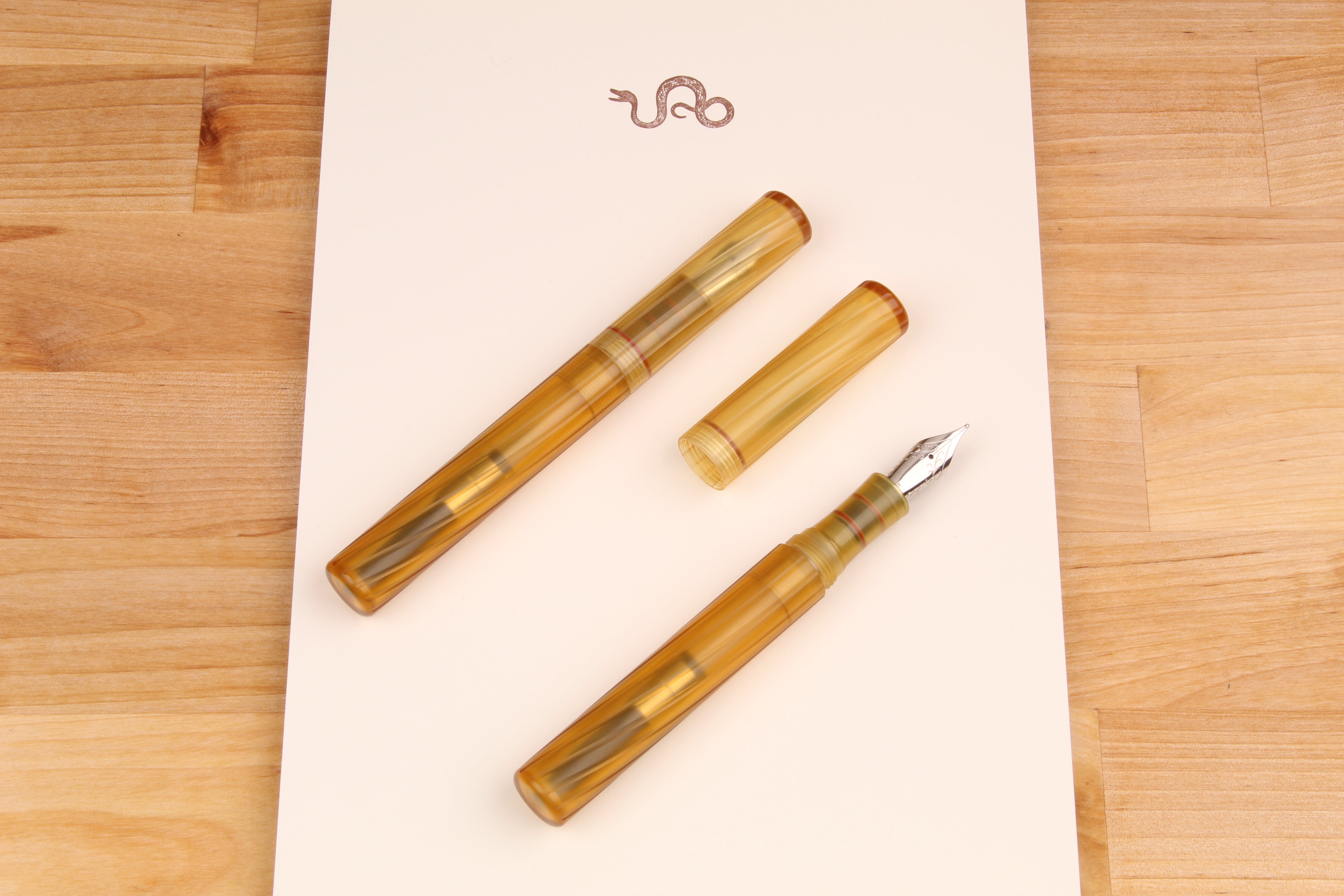 Engineered Plastics "Full Sized" Fountain Pen - Ultem/Peek/Black Ultem