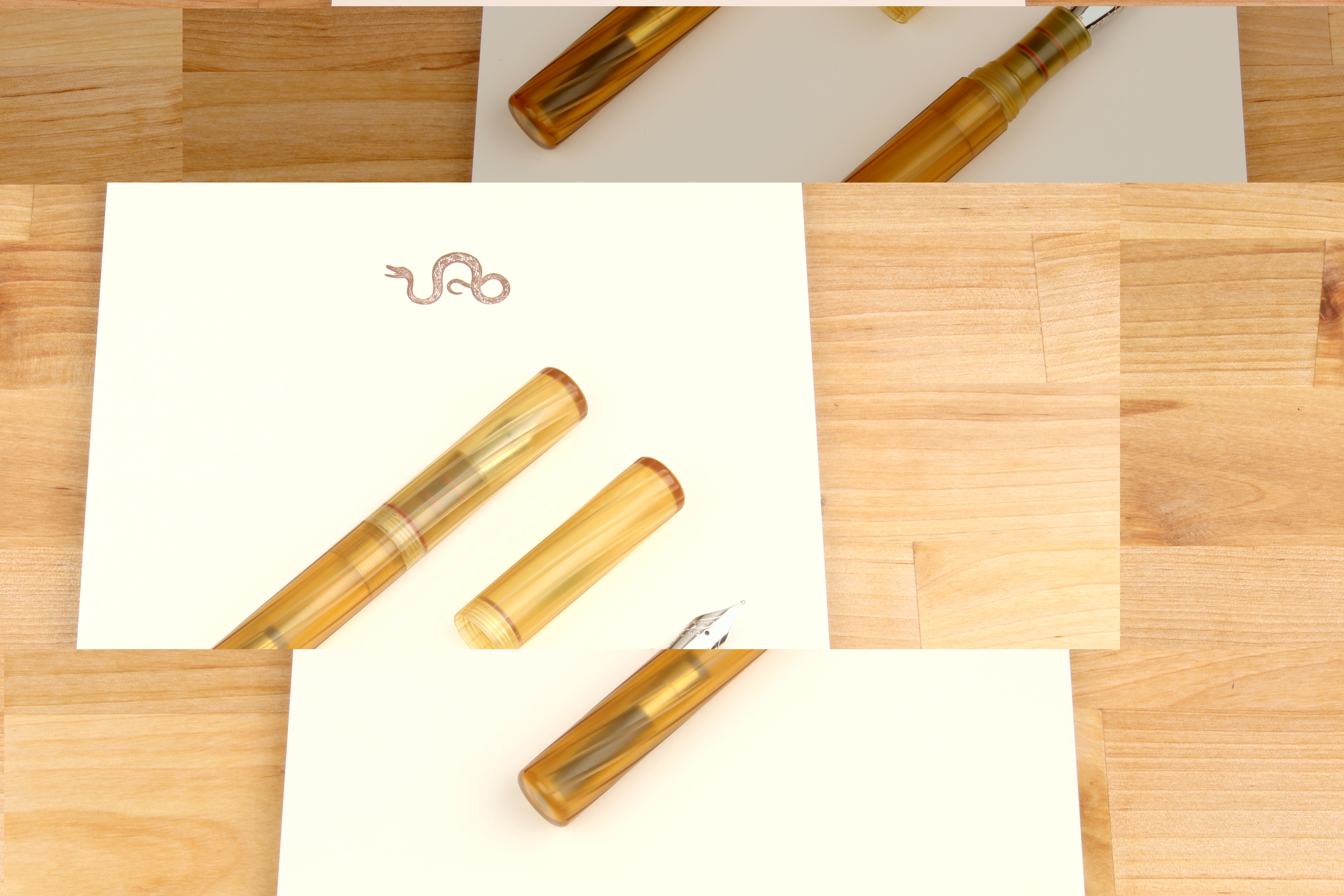 Engineered Plastics "Full Sized" Fountain Pen - Ultem/Peek/Black Ultem