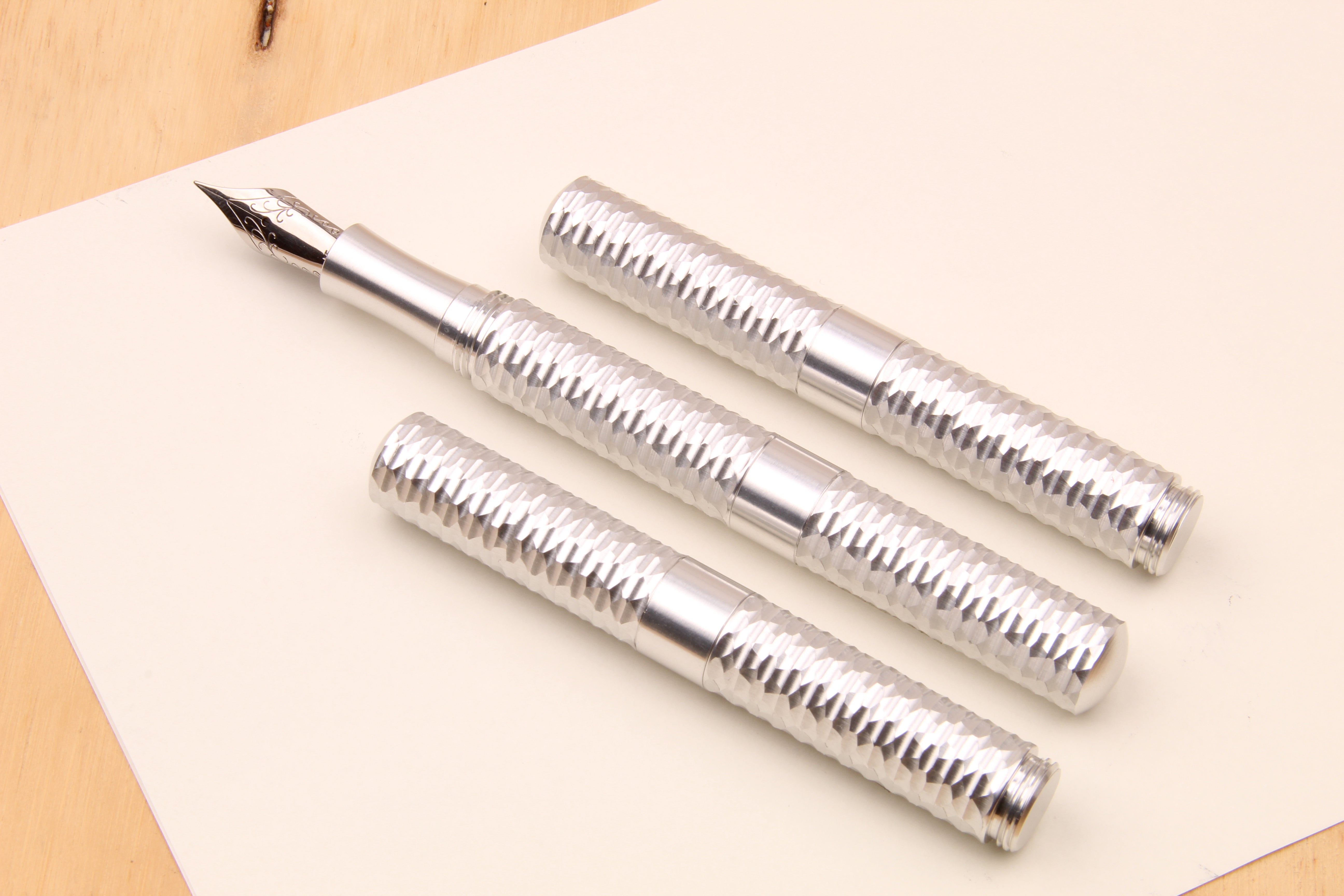 Anodized Aluminum Faceted "Pocket Six" Fountain Pen